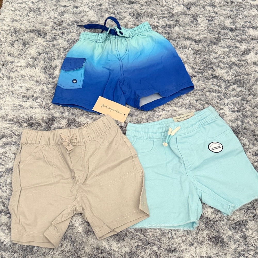 Paul Smith Junior Blue and Beige Kids Shorts Set